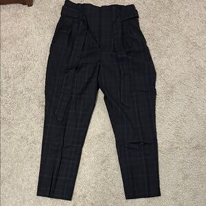 H&M Black Plaid Trousers